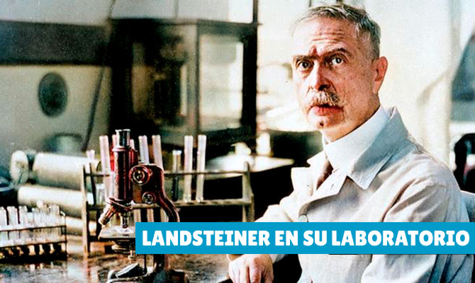 Karl Landsteiner trabajando en su laboratorio - https://www.dvidshub.net/