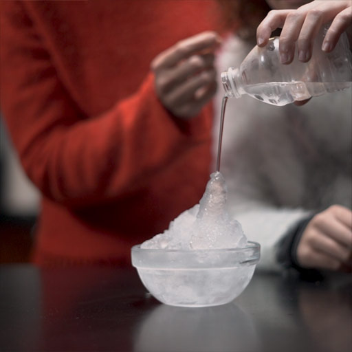 Experimento con hielo: agua superenfriada