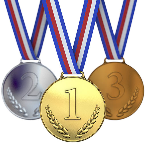 Medallas de oro, plata y bronce