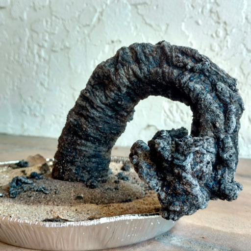 Aspecto de la serpiente negra generada con el experimento - KiwiCo.com